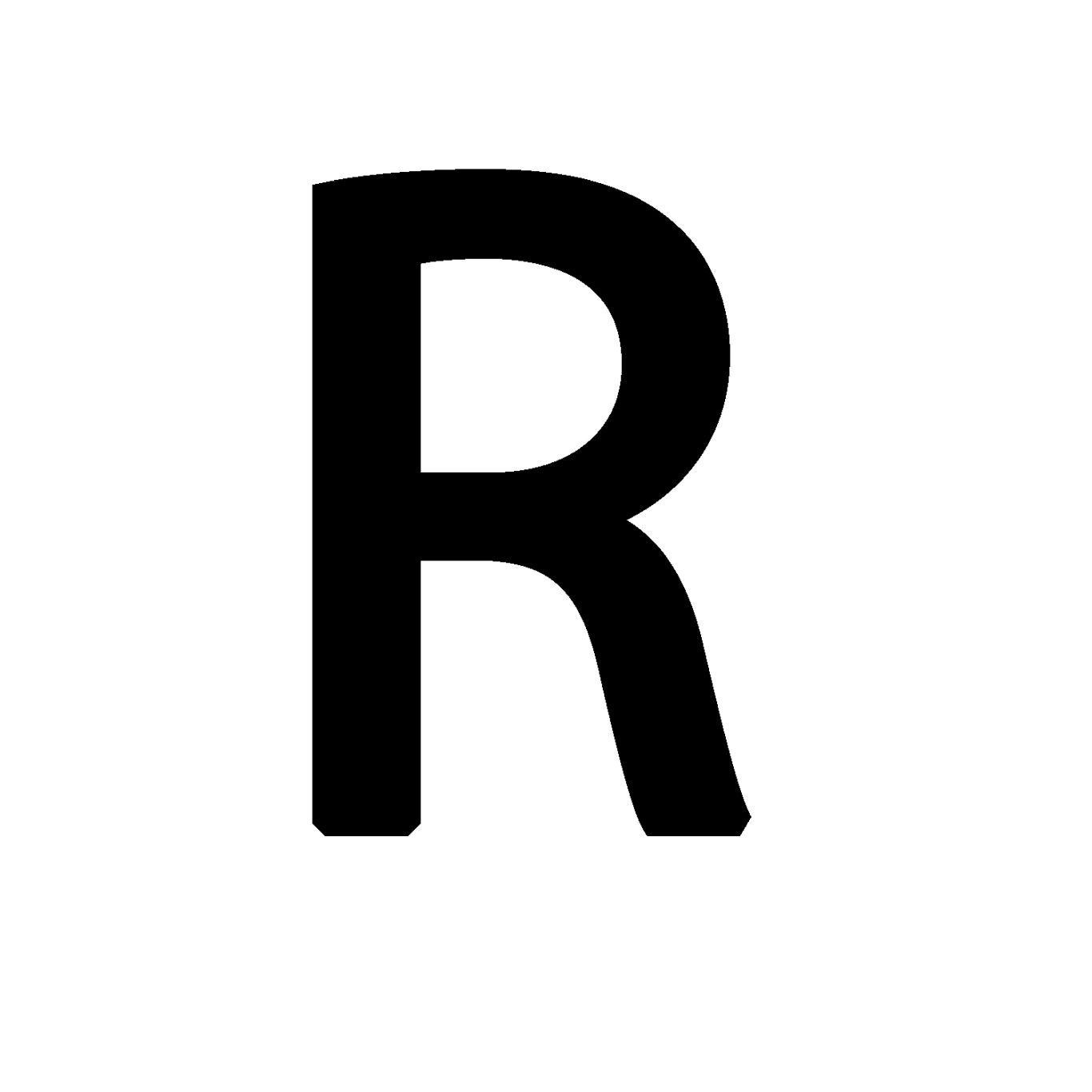 金色排版字母R透明的PNG - StickPNG