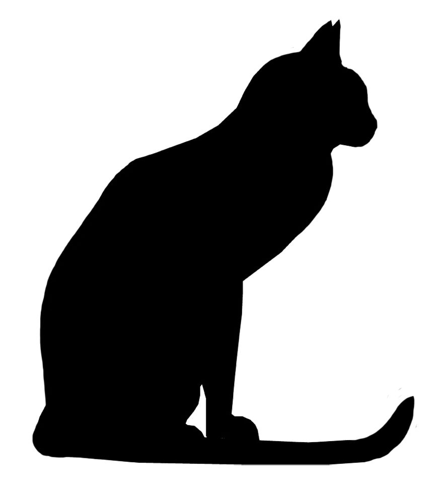 Cat black siluette PNG    图片编号:50523