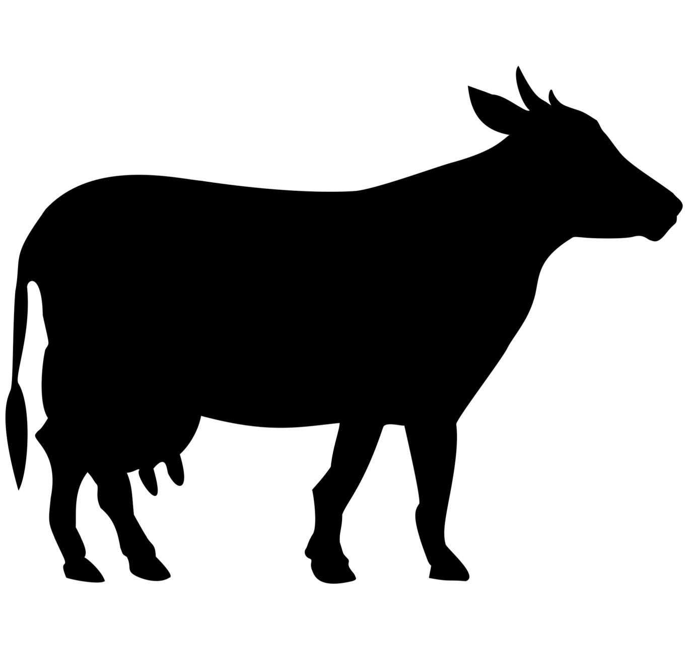 black cow PNG siluete    图片编号:2139
