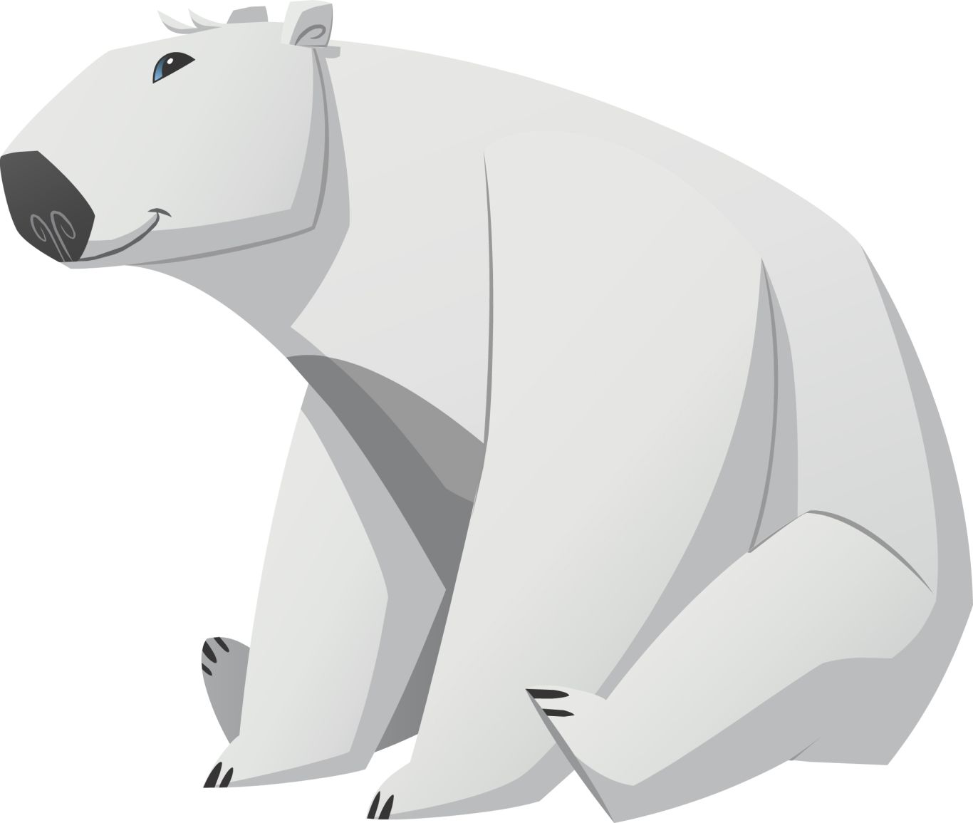 Polar white bear PNG    图片编号:23504