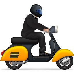 Man on scooter PNG image    图片编号:11341