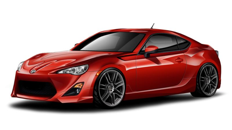 Red Toyota GT86 PNG image, free car image    图片编号:1932