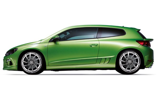 Green Volkswagen Scirocco PNG car image    图片编号:1781