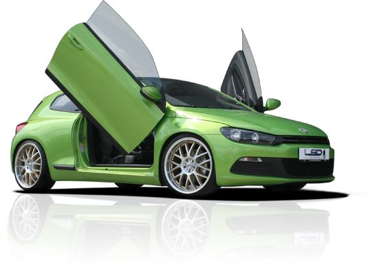 Green Volkswagen Scirocco PNG car image    图片编号:1804