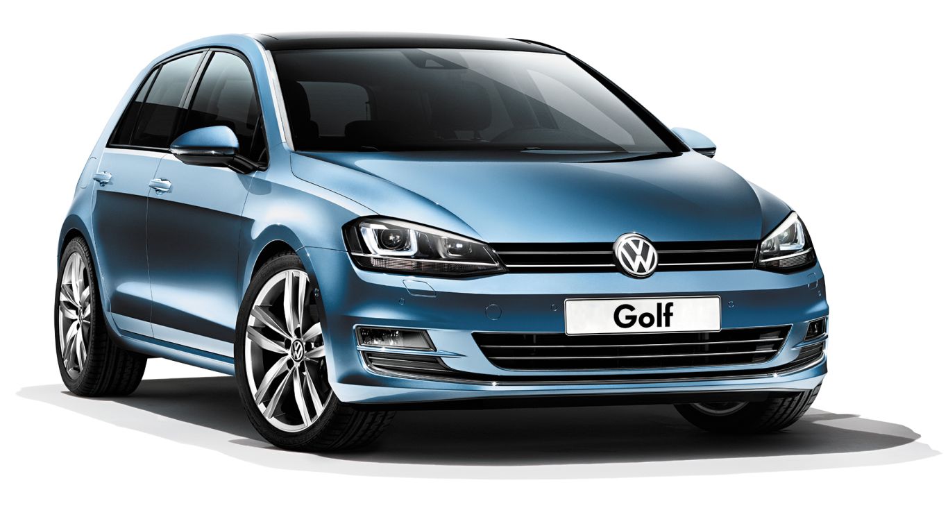 blue Volkswagen Golf PNG car image    图片编号:1824