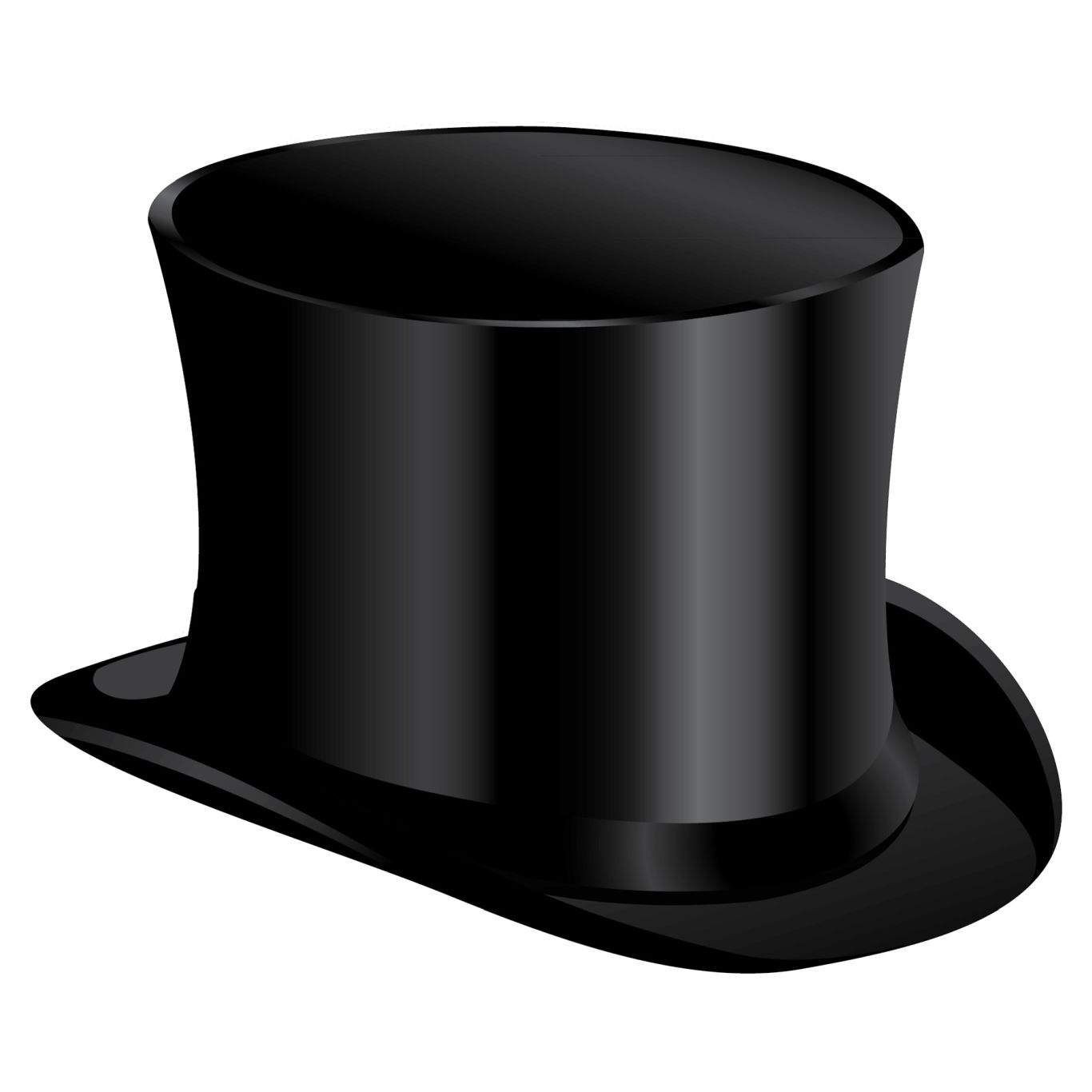 Black cylinder hat PNG image    图片编号:5713