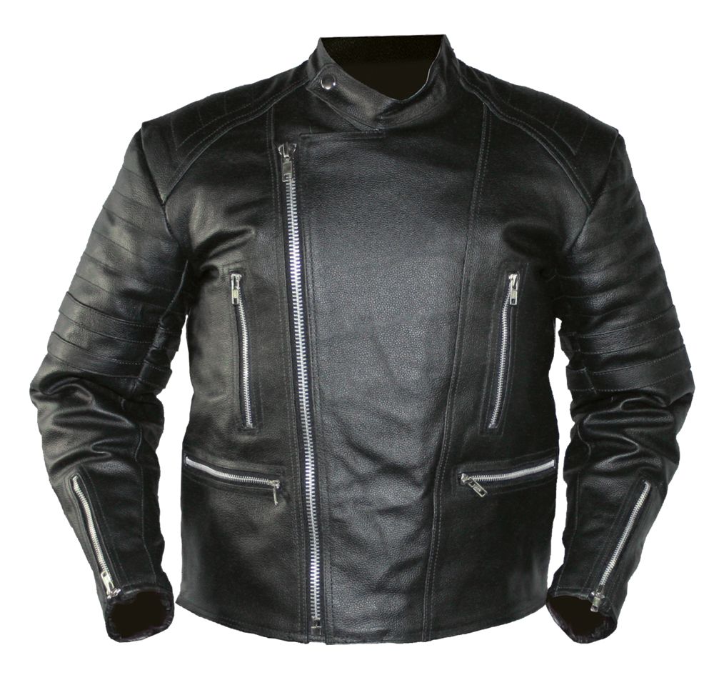 Black leather jacket PNG image    图片编号:8025