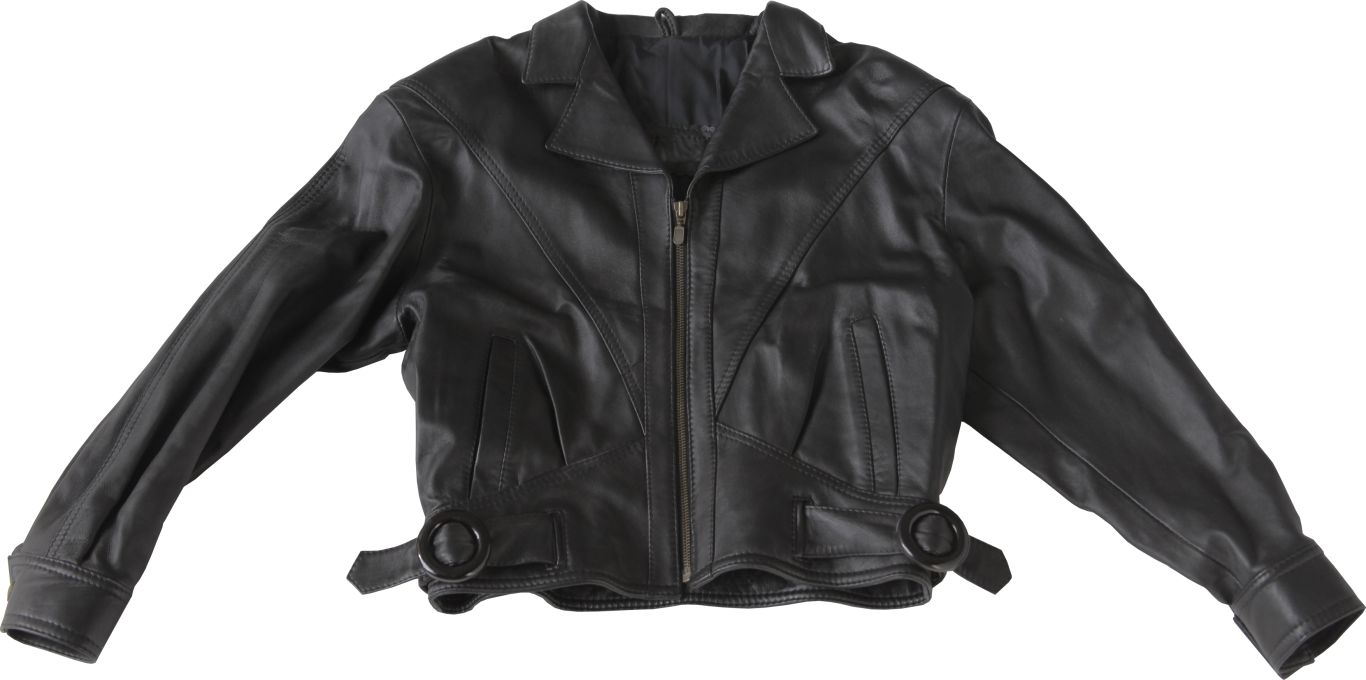 Black leather jacket PNG image    图片编号:8059