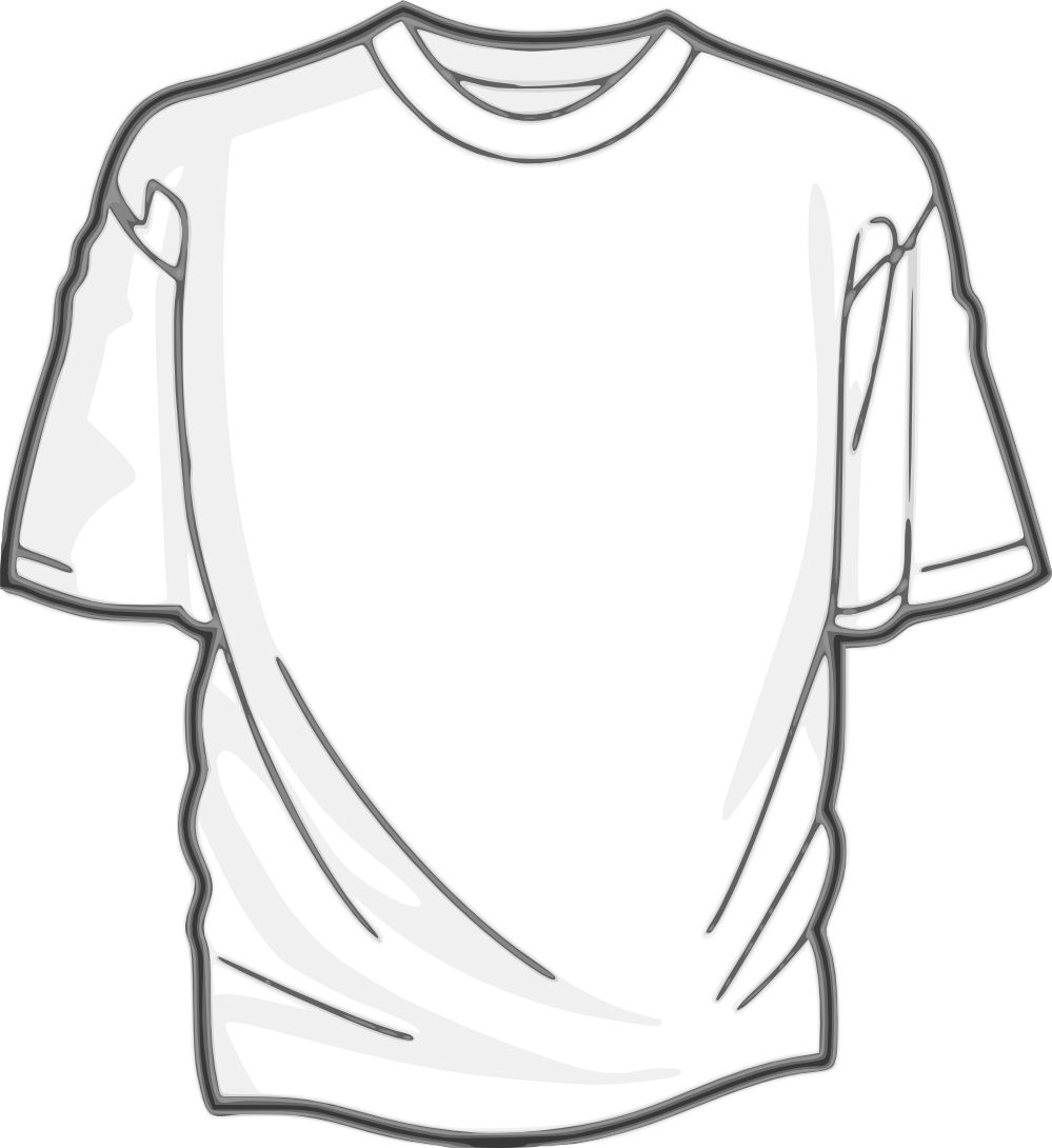 White T-shirt PNG image    图片编号:5452
