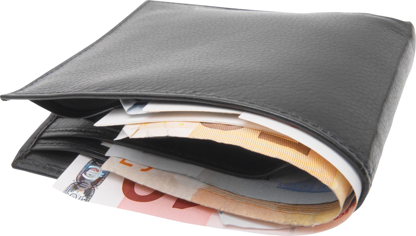 Wallet with money PNG image    图片编号:7498