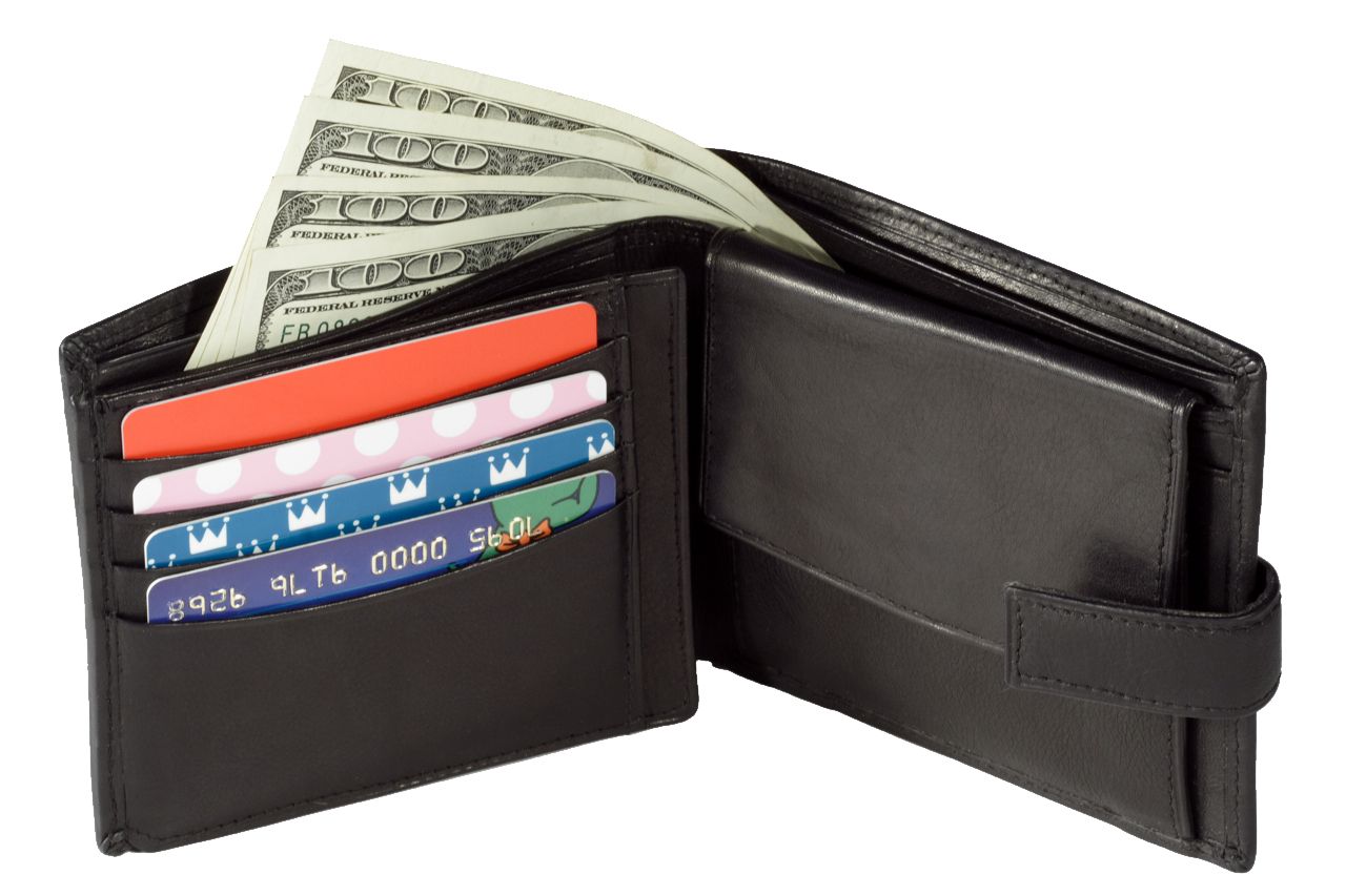 Wallet with money PNG image    图片编号:7513