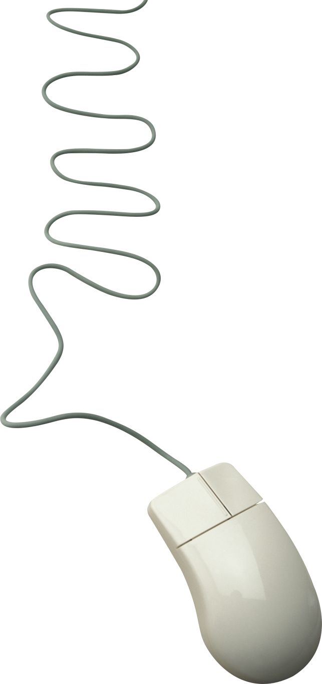 White computer mouse PNG image    图片编号:7691