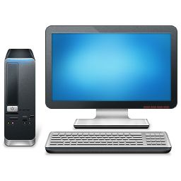 Computer desktop PC PNG image    图片编号:7702