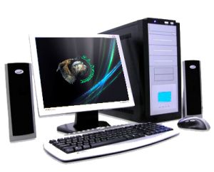 Computer desktop PC PNG image    图片编号:7703