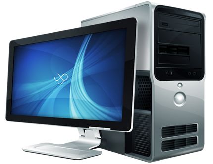 Computer desktop PC PNG image    图片编号:7705