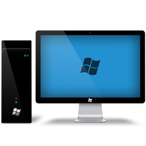Computer desktop PC PNG image    图片编号:7706