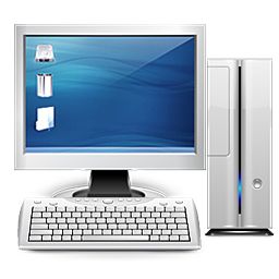 Computer desktop PC PNG image    图片编号:7709
