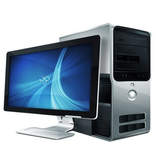 Computer desktop PC PNG image    图片编号:7710