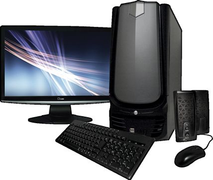 Computer desktop PC PNG image    图片编号:7714