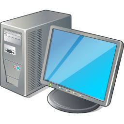 Computer desktop PC PNG image    图片编号:7716