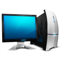 Computer desktop PC PNG image    图片编号:7717