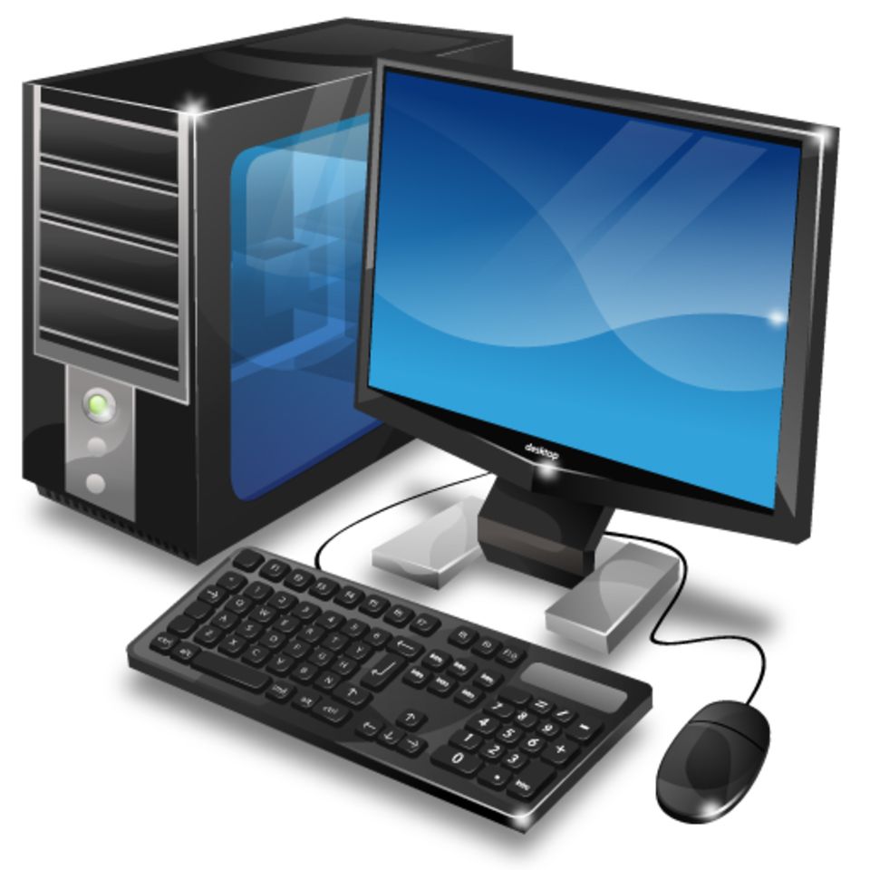 Computer desktop PC PNG image    图片编号:7719