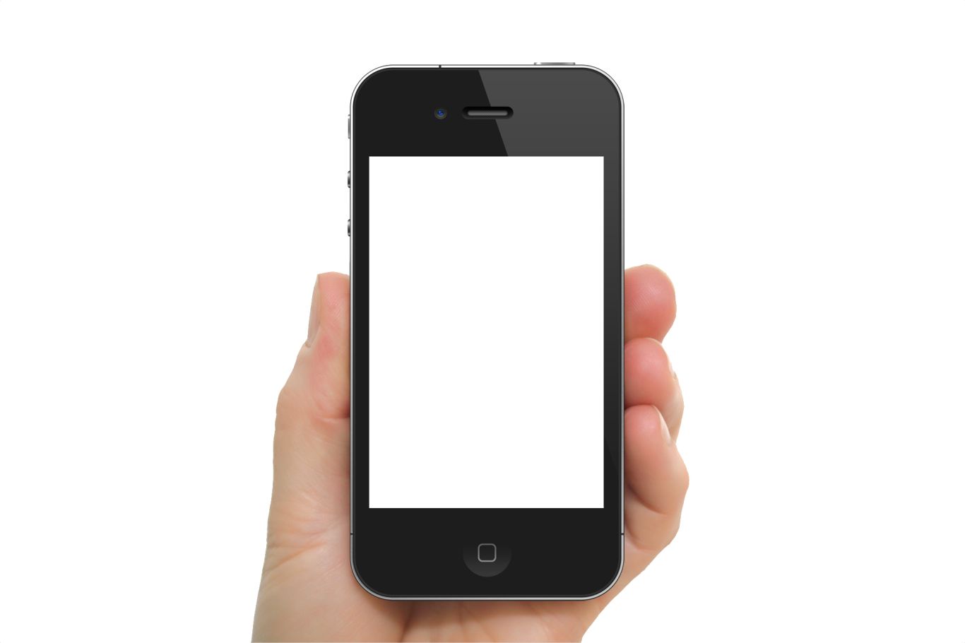 Black Iphone in hand transparent PNG image    图片编号:5725