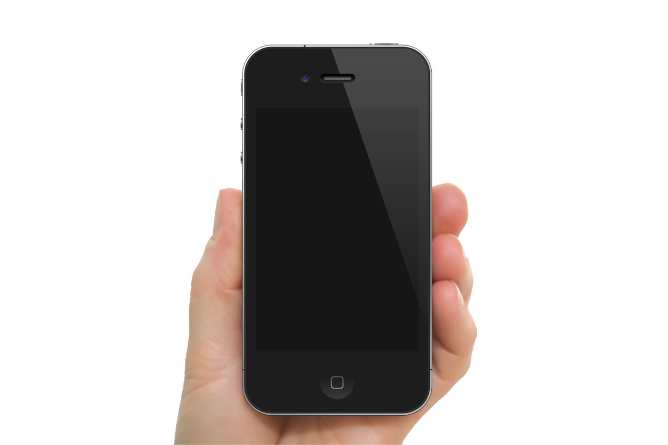 Iphone in hand PNG image    图片编号:5726