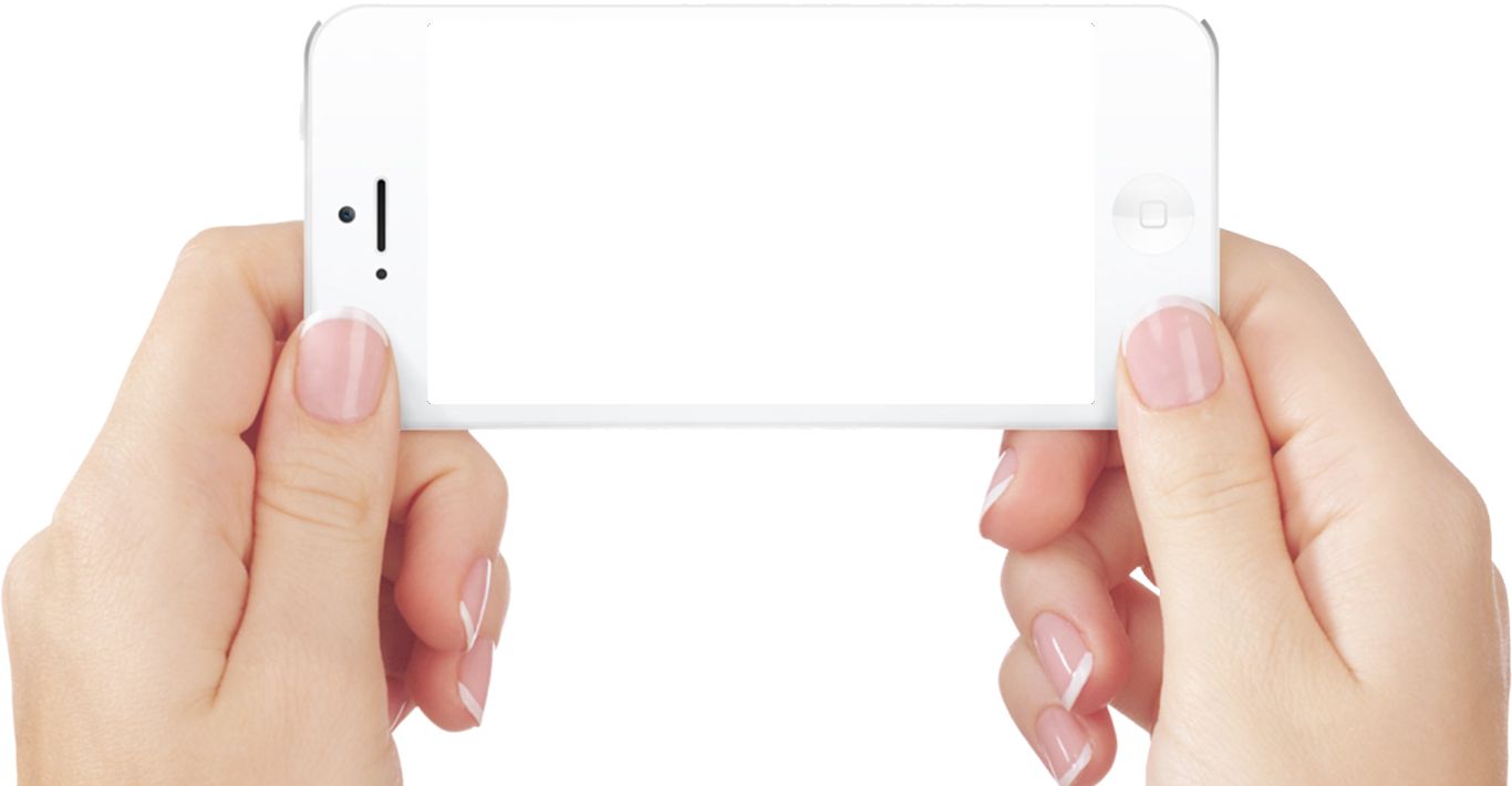 Iphone in hands transparent PNG image    图片编号:5742