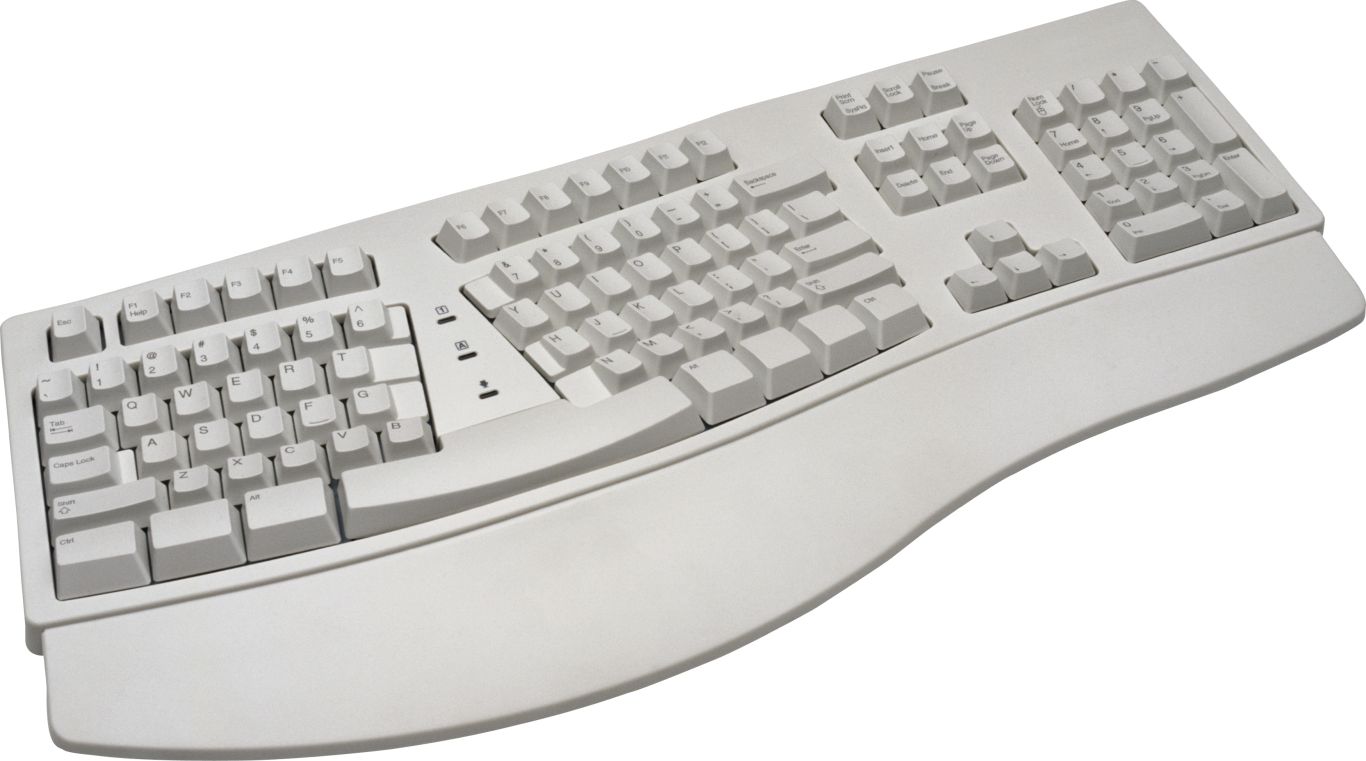 White keyboard PNG image    图片编号:5850