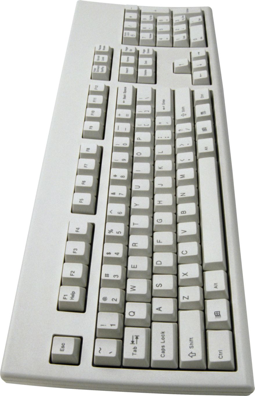 White keyboard PNG image    图片编号:5852