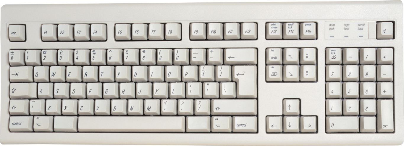 White keyboard PNG image    图片编号:5858