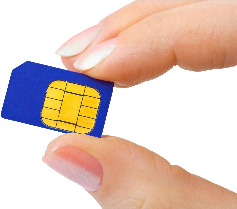 SIM card in hand PNG    图片编号:101509