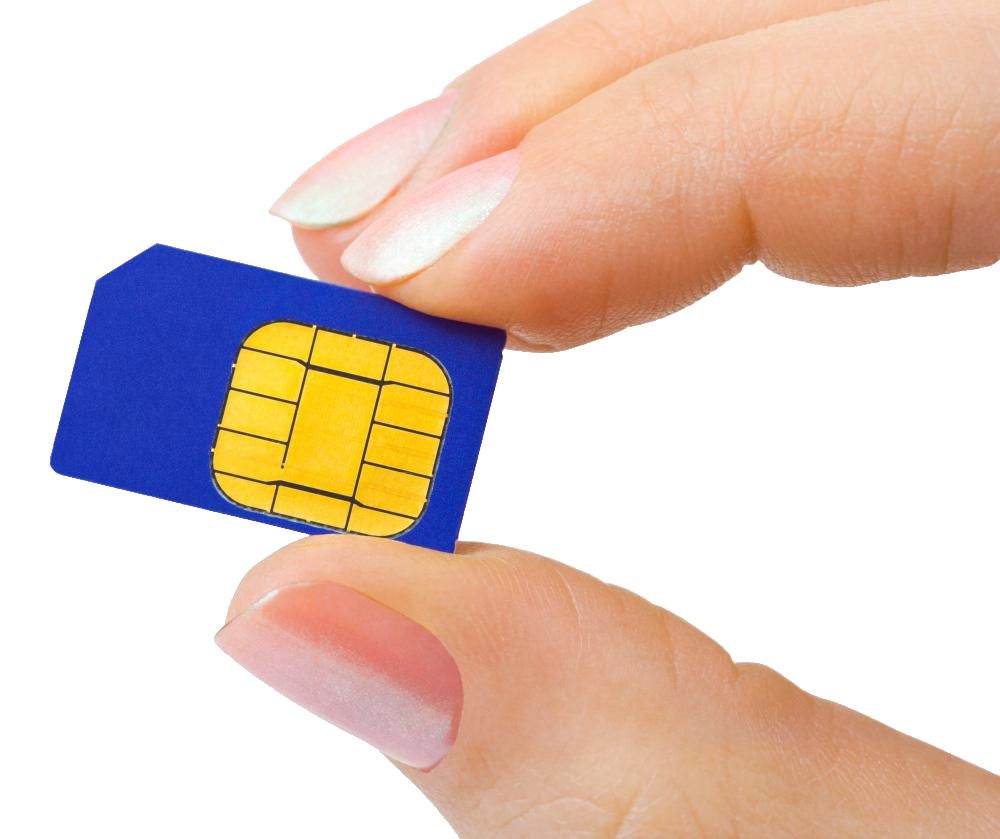 SIM card in hand PNG    图片编号:9314