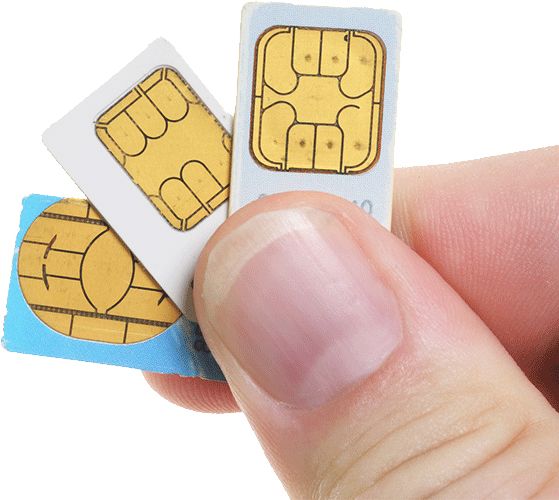 SIM cards in hand PNG    图片编号:9317