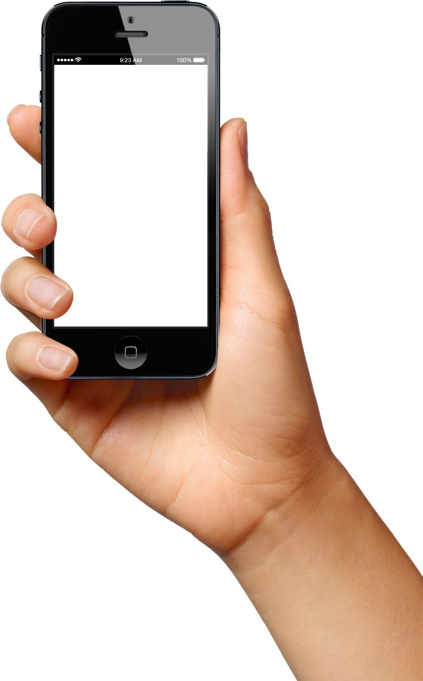 Smartphone in hand PNG image    图片编号:8543