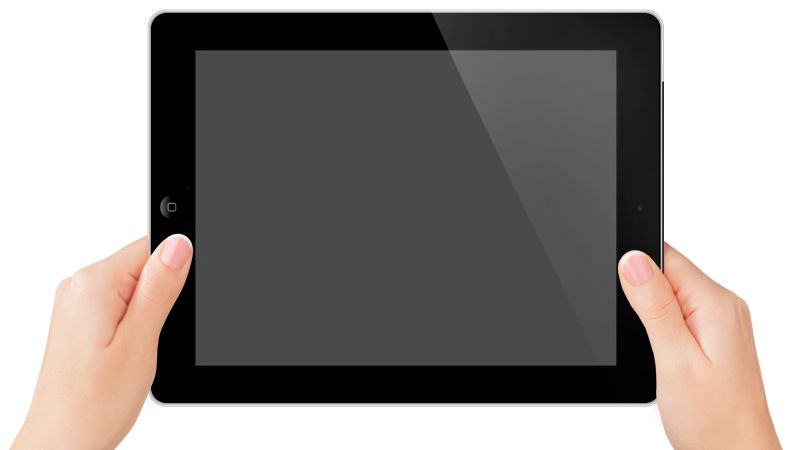 Tablet in hands PNG image    图片编号:8570