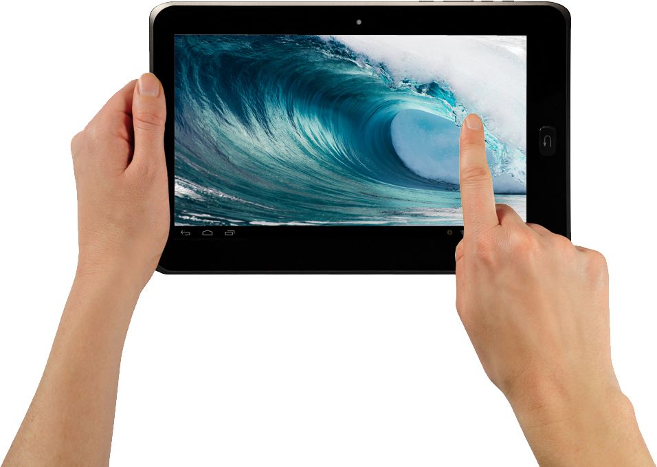Tablet in hands PNG image    图片编号:8594