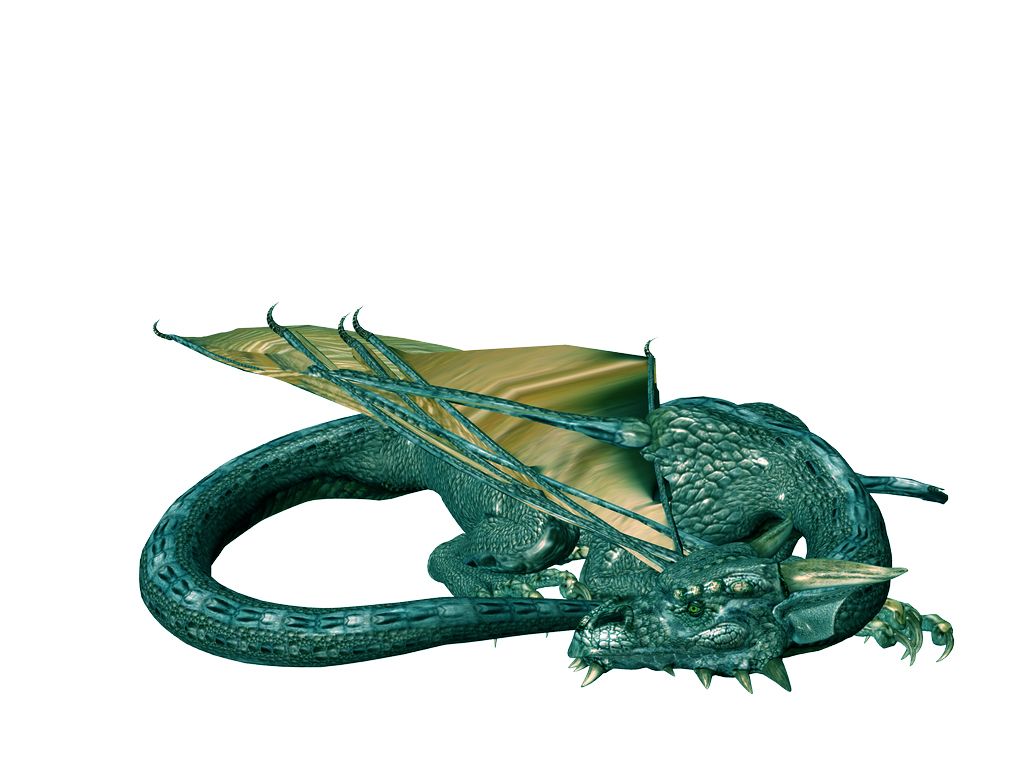 Green dragon PNG images, free drago picture    图片编号:1603