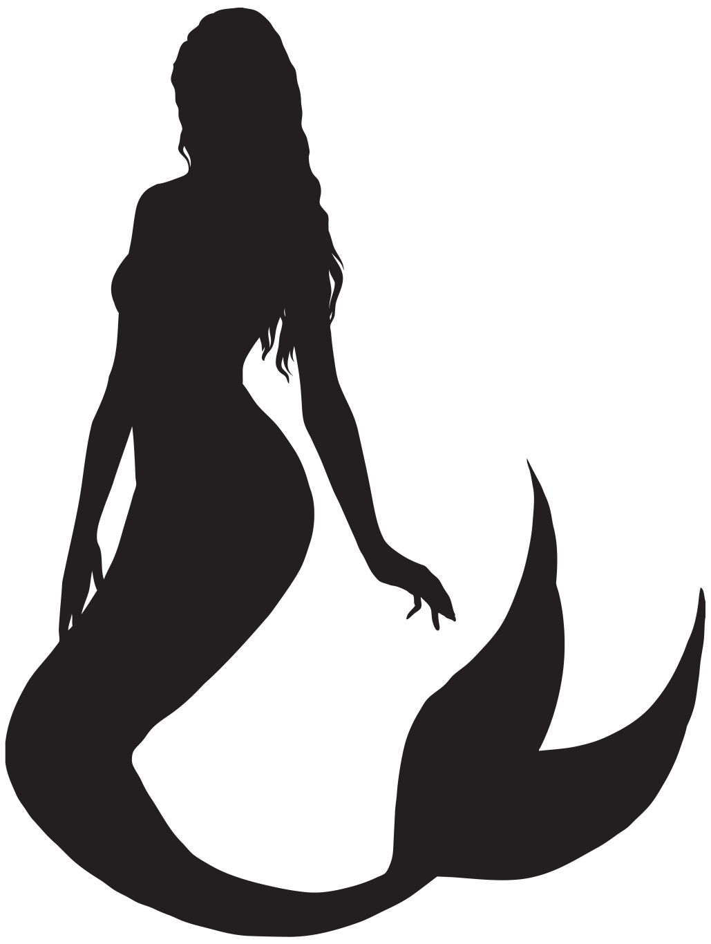 Mermaid siluete PNG    图片编号:58123