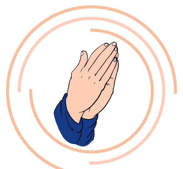 Praying hands PNG    图片编号:86391