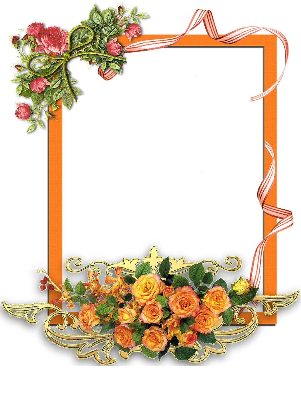 Floral frame PNG    图片编号:81021