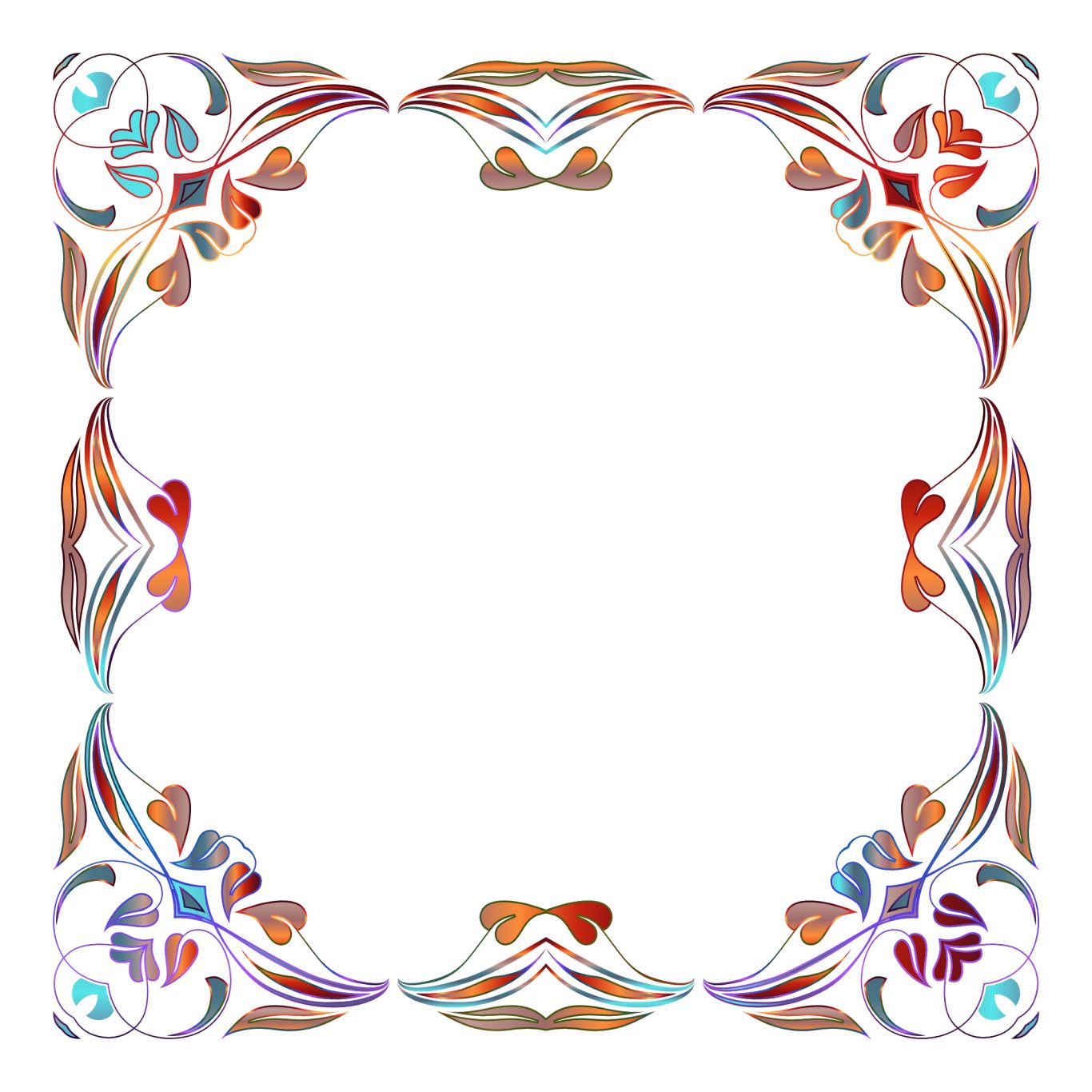 Floral frame PNG    图片编号:81112