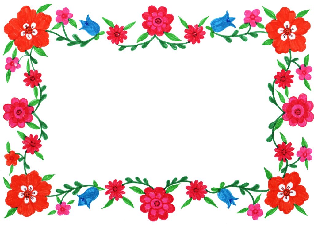 Floral frame PNG    图片编号:81117