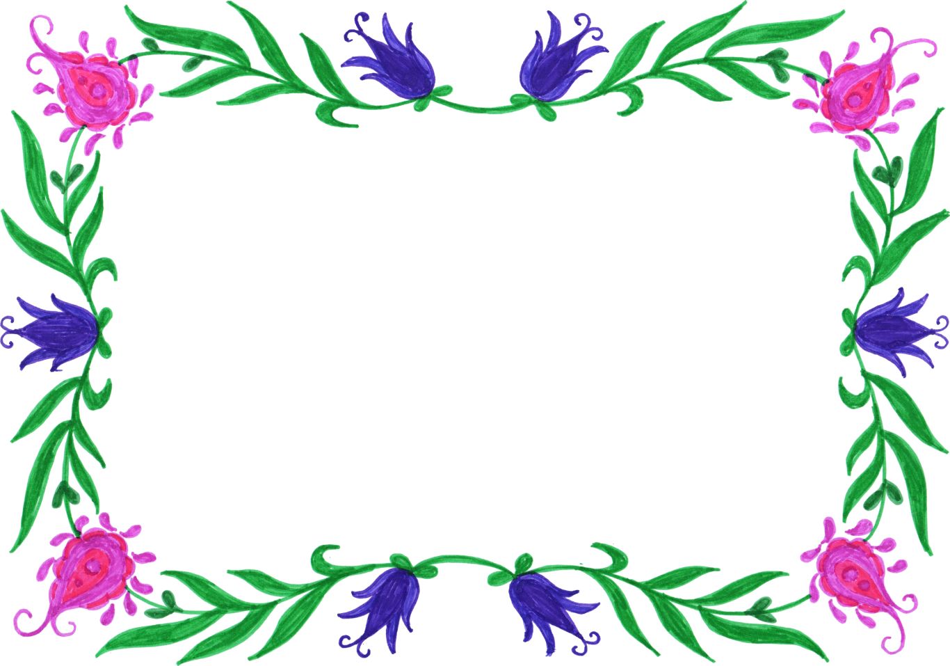 Floral frame PNG    图片编号:81118