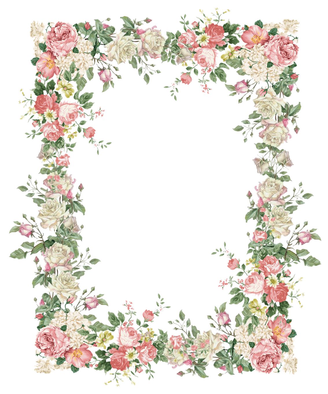 Floral frame PNG    图片编号:81120