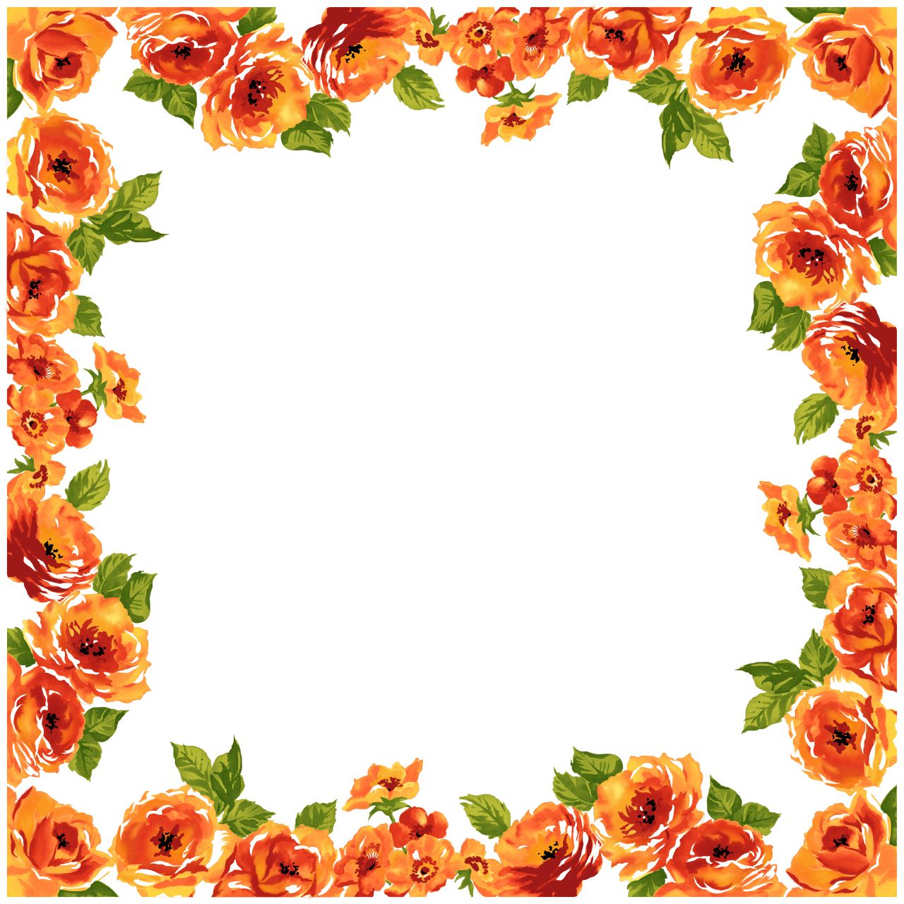 Floral frame PNG    图片编号:81022