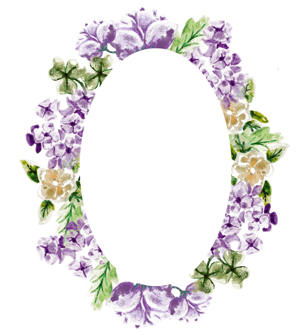Floral frame PNG    图片编号:81124