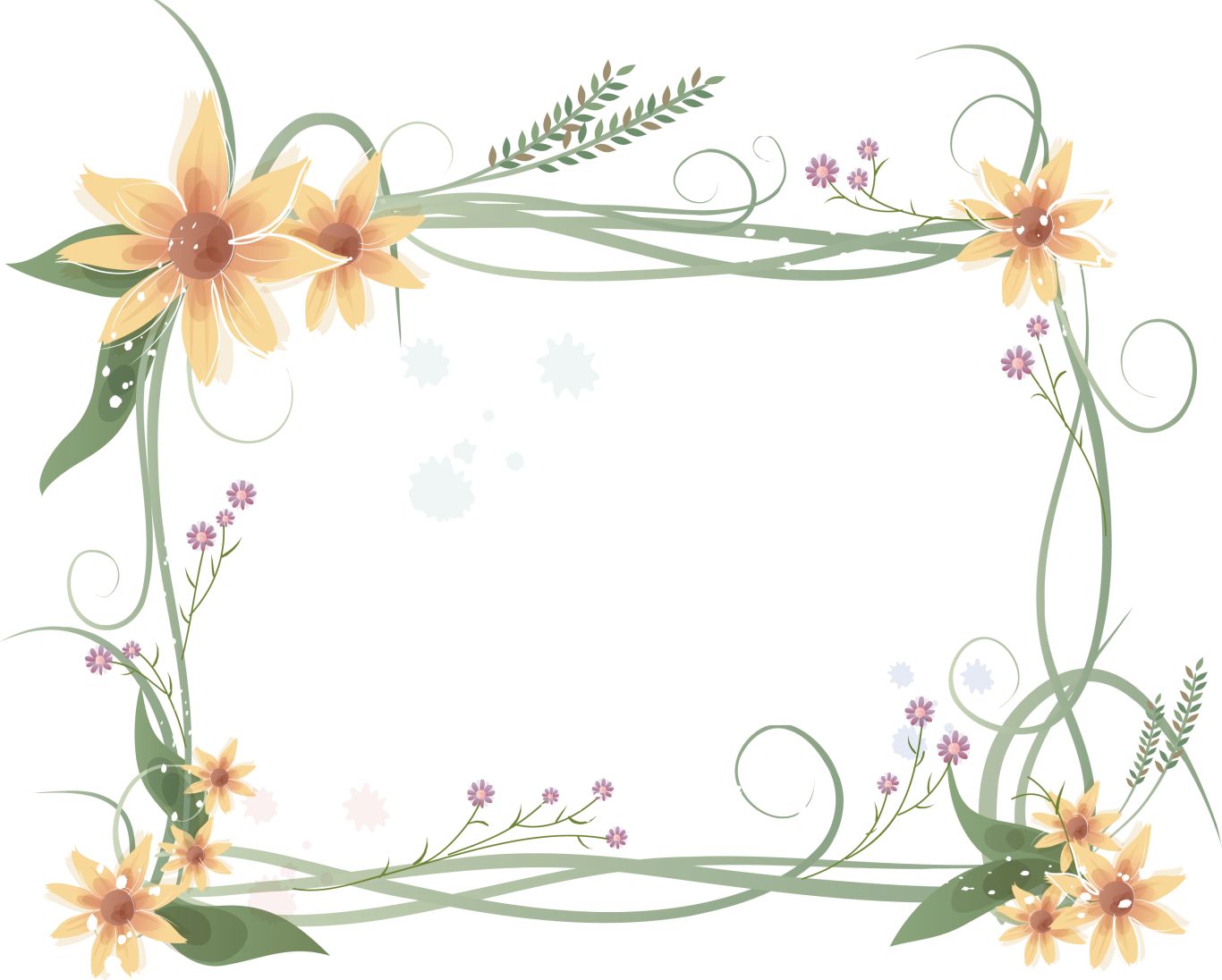 Floral frame PNG    图片编号:81151