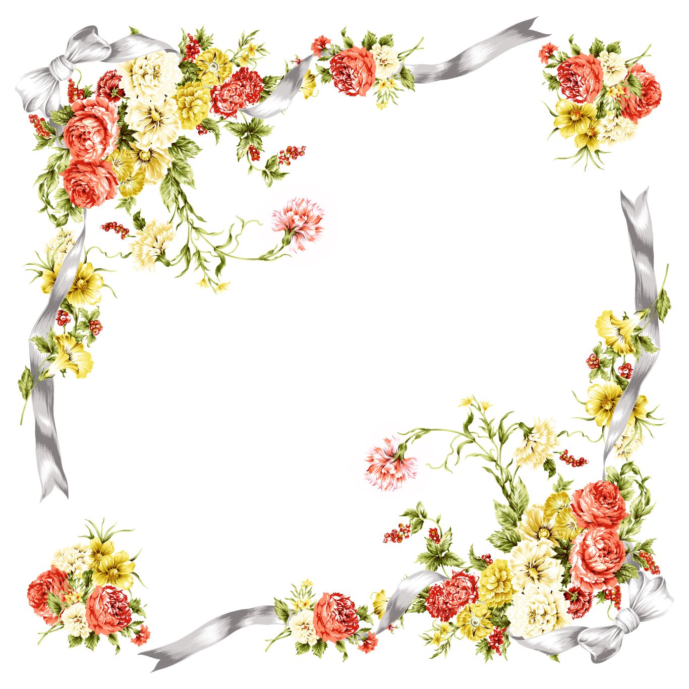 Floral frame PNG    图片编号:81152